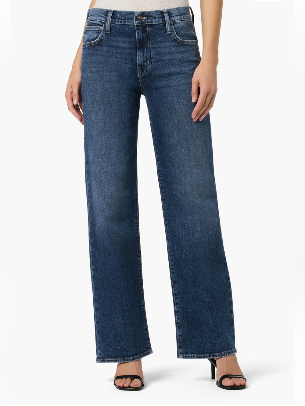 Hudson Rosalie Wide-Leg High-Rise Jeans in Dark Blue Denim
